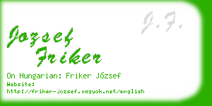 jozsef friker business card